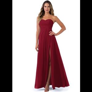 Azazie Arabella Allure Burgandy Size A2 Hemmed